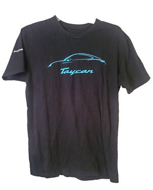 Porsche Taycan . "Soul, Electrified" Black Tee Mens Size Med Short Sleeve Unisex